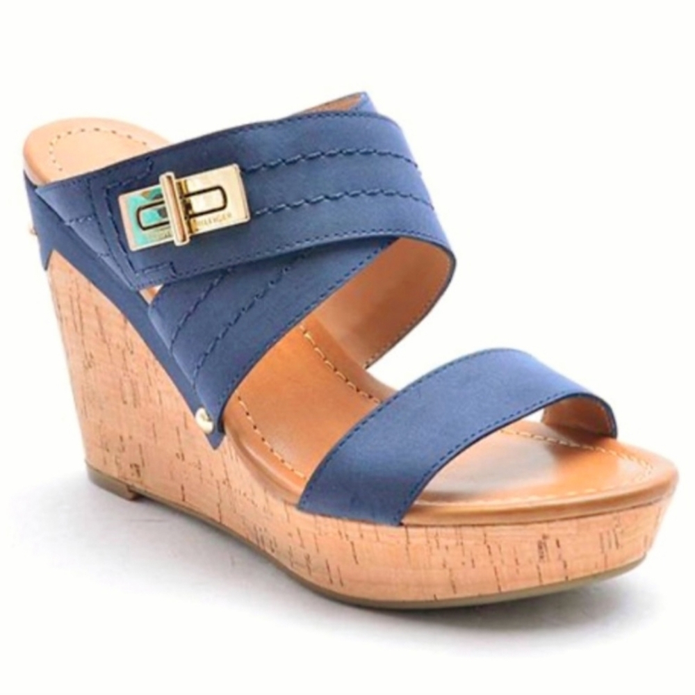 Tommy Hilfiger Mili 2 Navy Blue Wedges